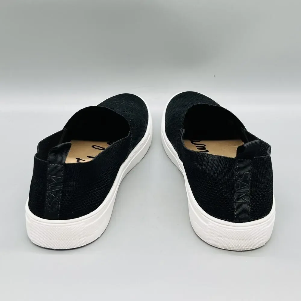 Sam Edelman Shoes Mens 8 Black Knit Santino Slip On Sneakers Comfort Casual